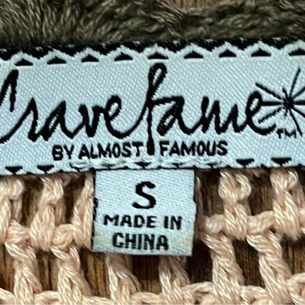 Crave Fame By Almost Famous Colorful Crochet Vest - Picture 3 of 3